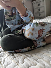 Load image into Gallery viewer, The all season Raglan romper - Sunshine and Raebows