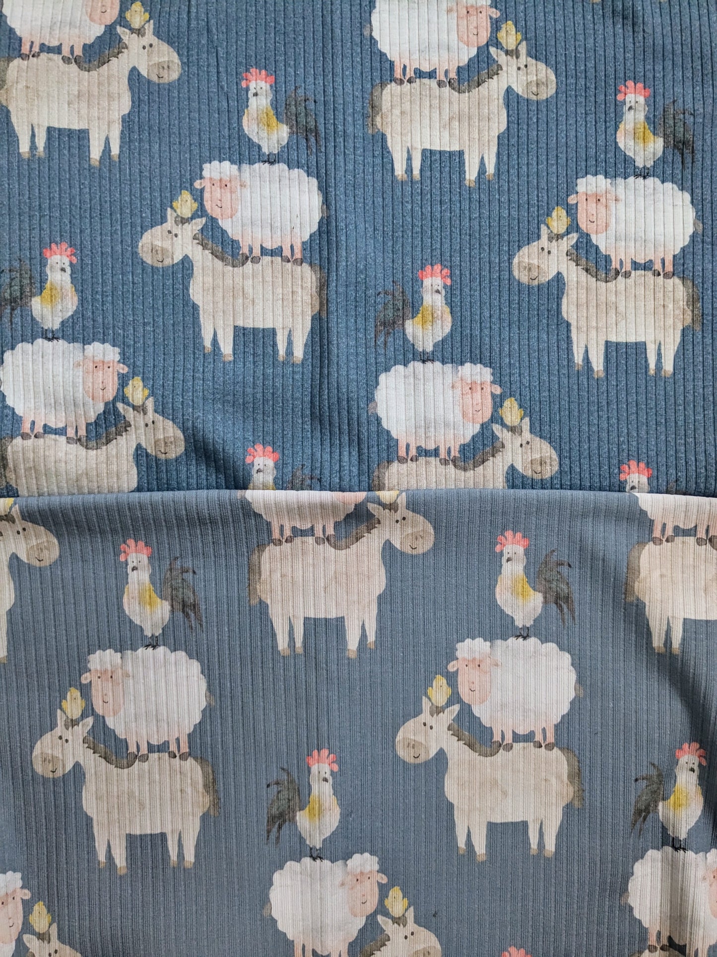 In stock - exclusive sheep stack ribbed jersey - Sunshine and Raebows
