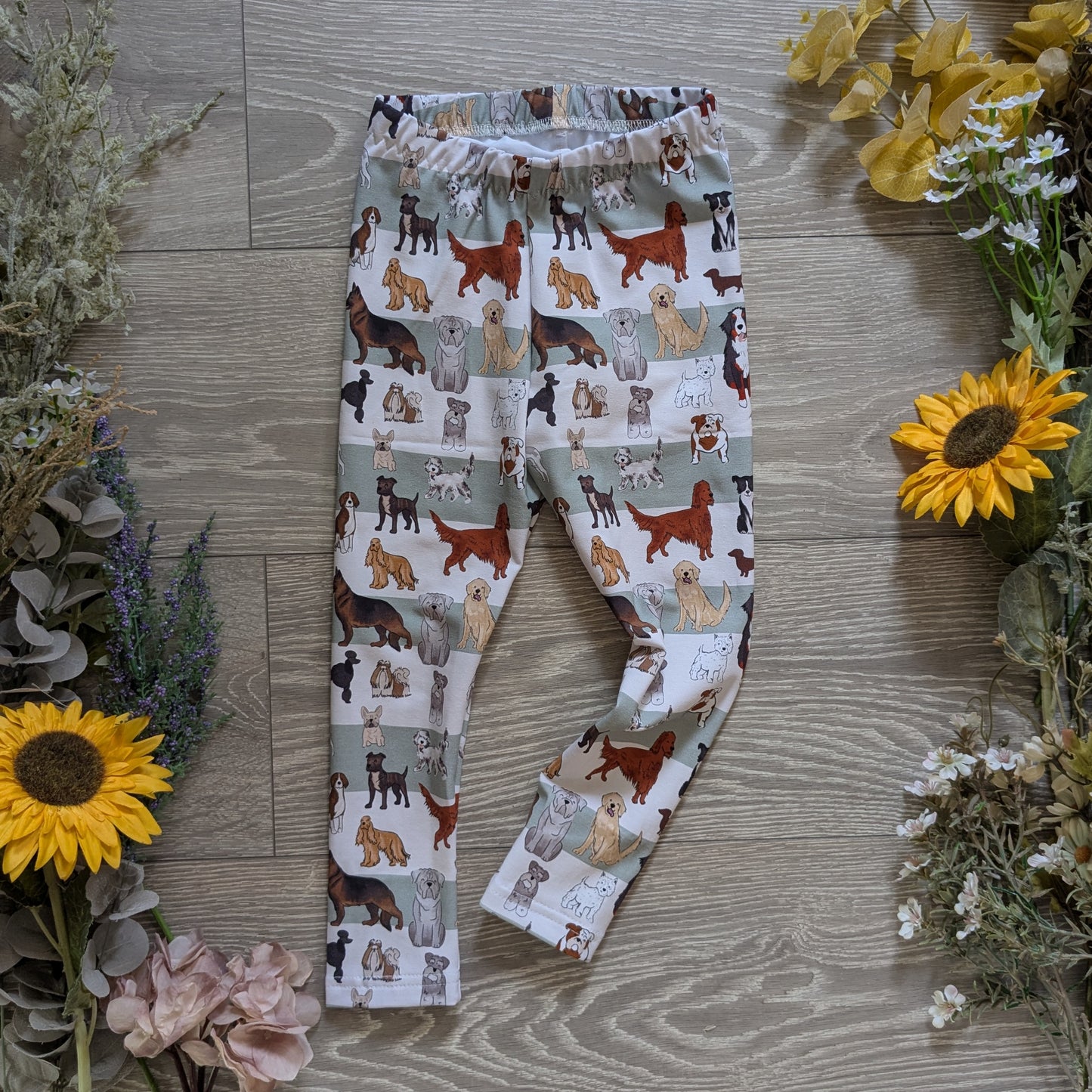 In stock - exclusive dogs on stripes jersey - Sunshine and Raebows