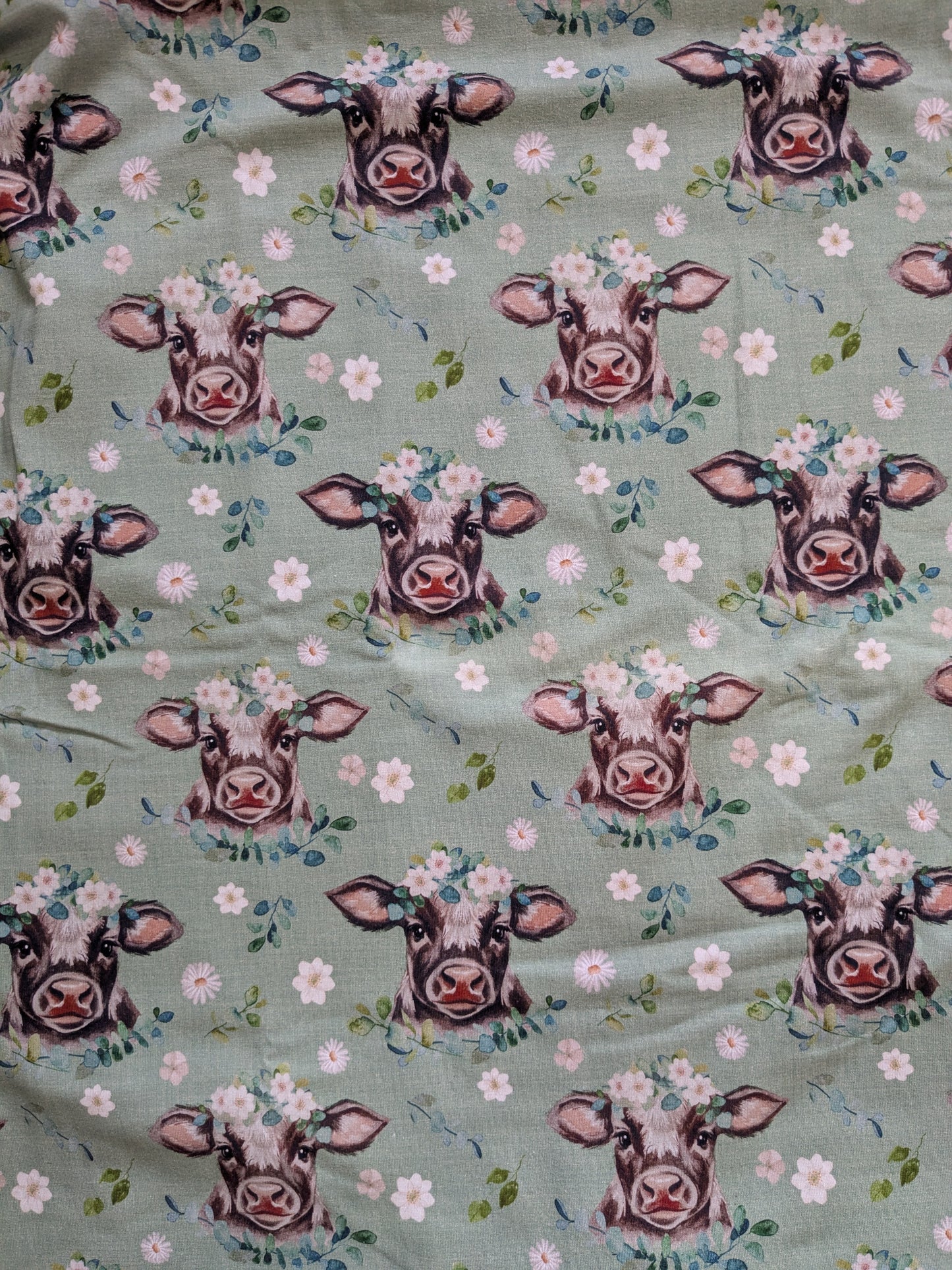 In stock - exclusive sage cow jersey - Sunshine and Raebows