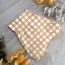 Load image into Gallery viewer, Brown gingham Willow pants/shorts (gusset and gussetless) - Sunshine and Raebows