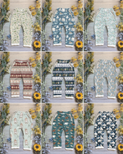 Load image into Gallery viewer, Winter prints Vintage trousers with elastic in band