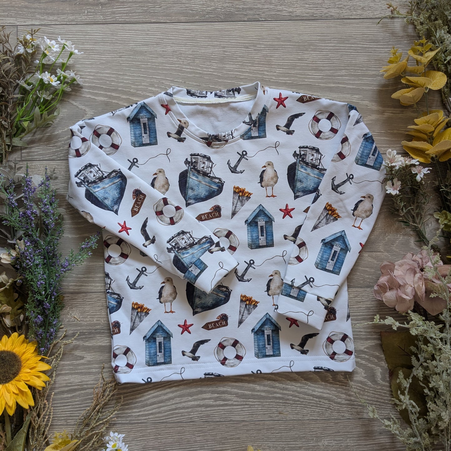 In stock - beach seagulls exclusive jersey - Sunshine and Raebows