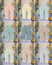 Load image into Gallery viewer, Checks and ginghams Vintage trousers with elastic in band - Sunshine and Raebows
