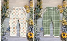Load image into Gallery viewer, Checks and ginghams Vintage trousers with elastic in band - Sunshine and Raebows