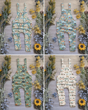 Load image into Gallery viewer, A little bit of everyday prints Edith Dungarees - long