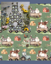 Load image into Gallery viewer, Day at the farm Treasure pocket romper (long and short) - Sunshine and Raebows