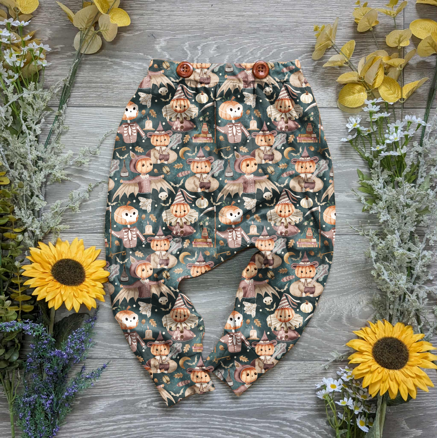 Clowns and skeletons Spencer Trousers - Sunshine and Raebows