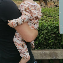 Load image into Gallery viewer, The all season Raglan romper - Sunshine and Raebows
