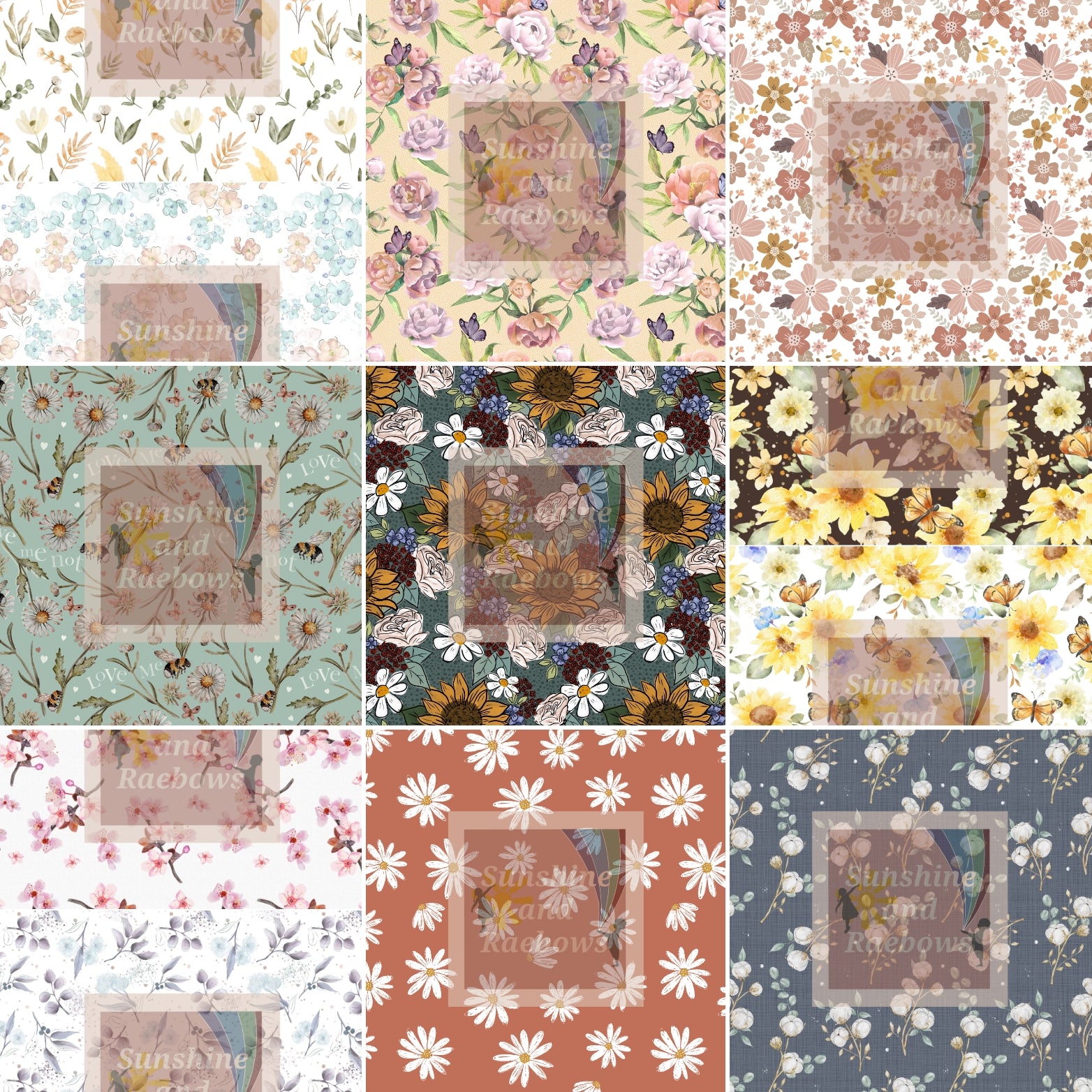 preorder-because i have too many florals - Sunshine and Raebows