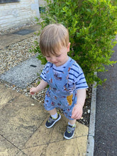 Load image into Gallery viewer, Treasure pocket romper - Sunshine and Raebows
