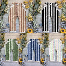 Load image into Gallery viewer, A load of stripes Vintage trousers with elastic in band - Sunshine and Raebows
