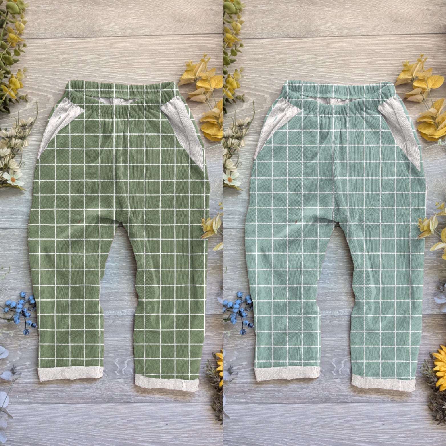 Checks Vintage trousers with elastic in band - Sunshine and Raebows
