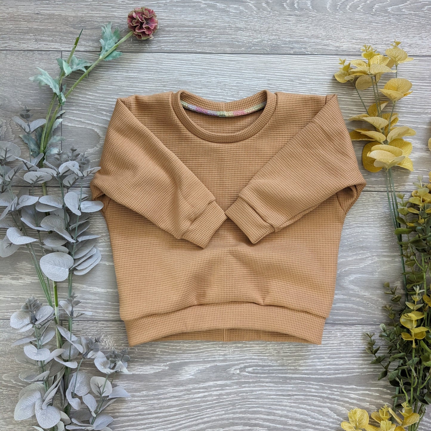 The Louie waffle Sweater - Sunshine and Raebows