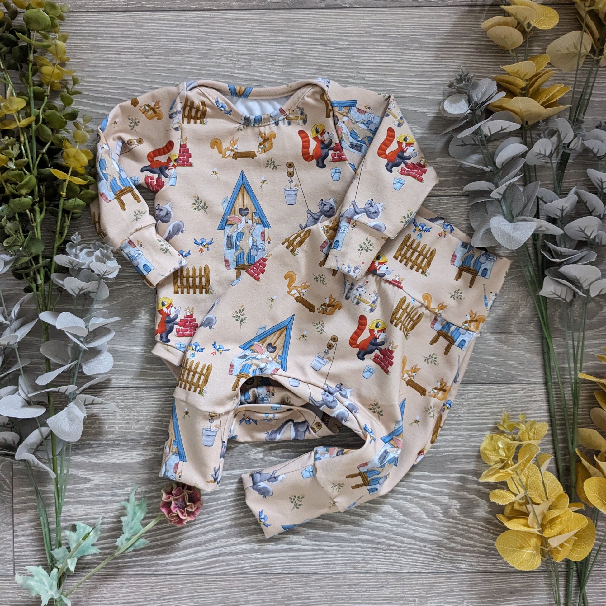 The grow baby vest - Sunshine and Raebows