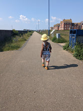 Load image into Gallery viewer, Treasure pocket romper - Sunshine and Raebows
