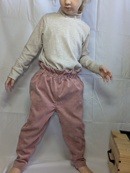 Corduroy (needlecord) Paper bag trousers - Sunshine and Raebows