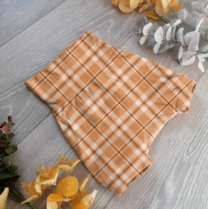 Ginger tartan Willow pants/shorts (gusset and gussetless) - Sunshine and Raebows