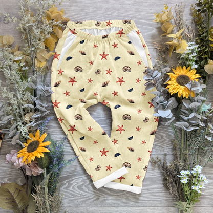 Yellow shells Vintage trousers with elastic in band - Sunshine and Raebows
