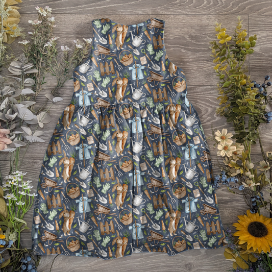 A rabbits adventure pinafore dress - Sunshine and Raebows