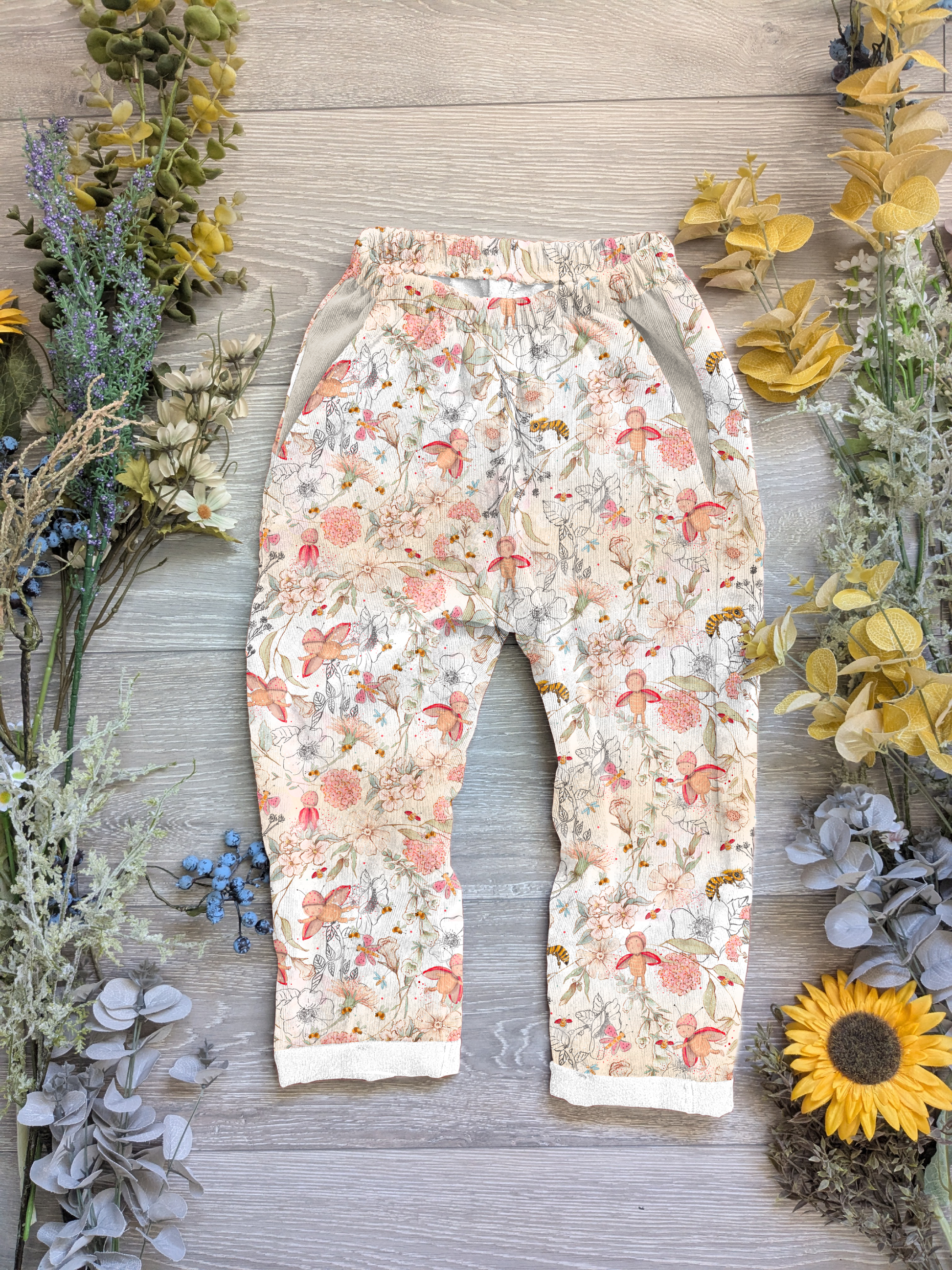 Ladybird meadow Vintage trousers with elastic in band - Sunshine and Raebows