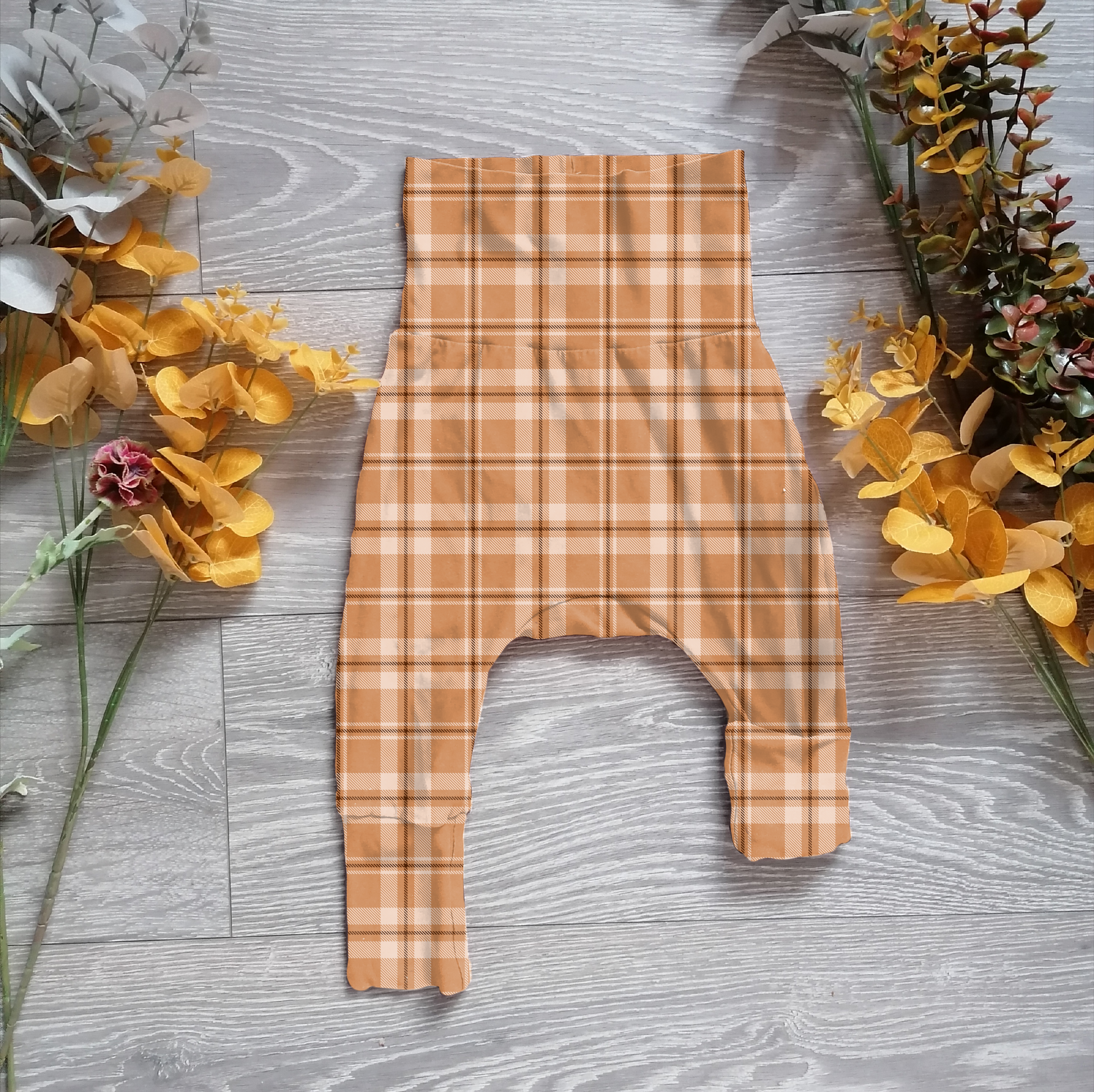 Ginger tartan Willow pants/shorts (gusset and gussetless) - Sunshine and Raebows