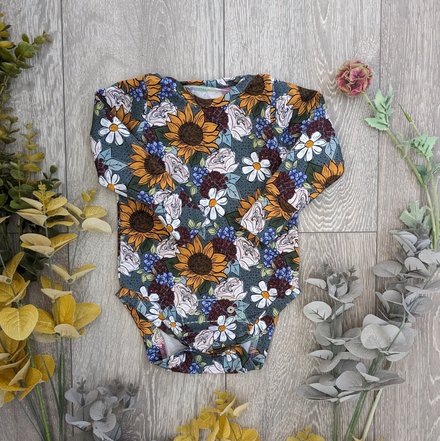 The grow baby vest - Sunshine and Raebows