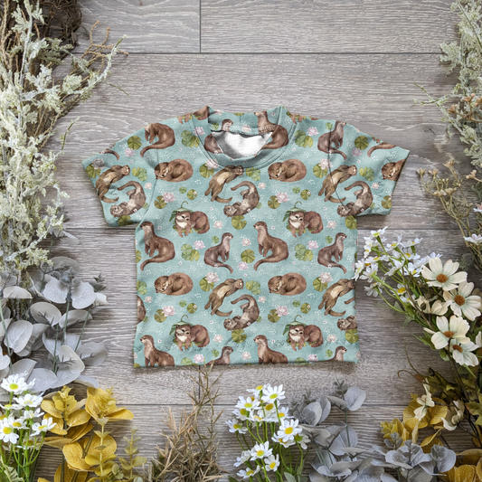 Ottilie the otter Declan tee - Sunshine and Raebows