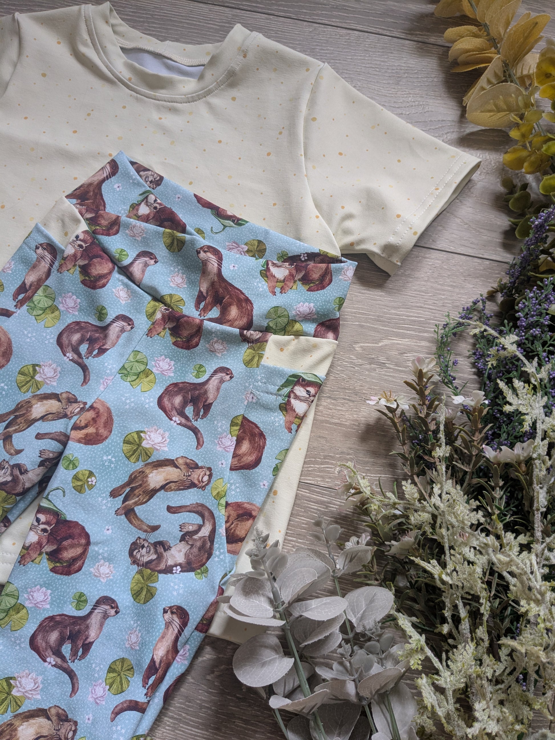Ottilie the otter Pocket flares - Sunshine and Raebows