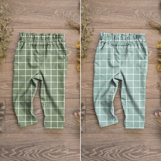 Checks Paper bag trousers