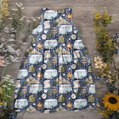Autumn pinafore dress