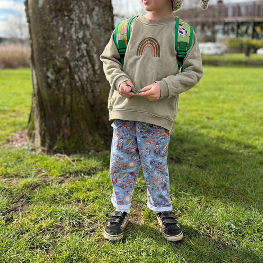 Blast off Vintage trousers with elastic in band - Sunshine and Raebows