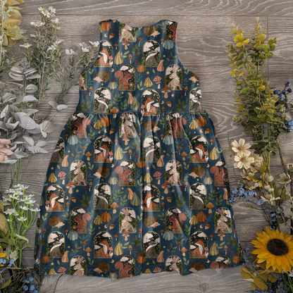 Autumn pinafore dress