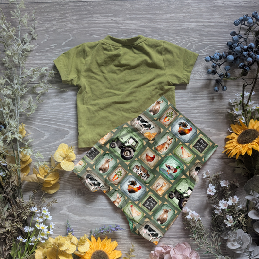 Farm yard adventures Willow pants/shorts (gusset and gussetless) - Sunshine and Raebows