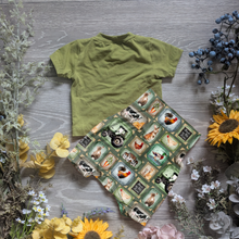Load image into Gallery viewer, Farm yard adventures Willow pants/shorts (gusset and gussetless) - Sunshine and Raebows
