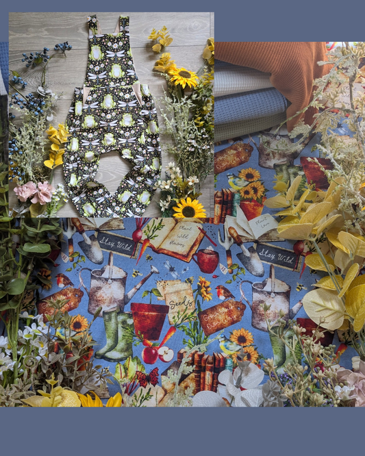 This garden of mine Treasure pocket romper (long and short) - Sunshine and Raebows