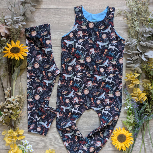Sea tales (tails) charlie romper - Sunshine and Raebows