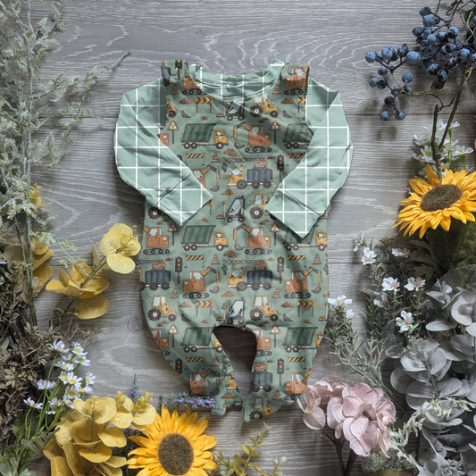 Dig and drive charlie romper - Sunshine and Raebows