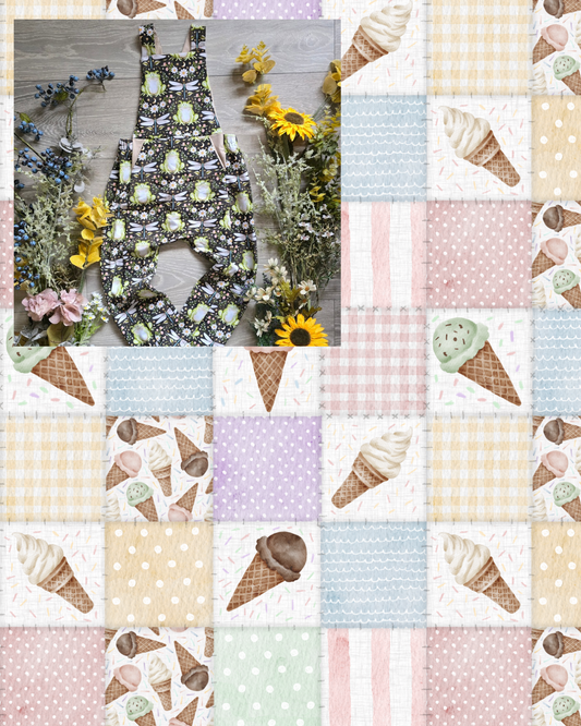 Sweet treat Treasure pocket romper (long and short) - Sunshine and Raebows