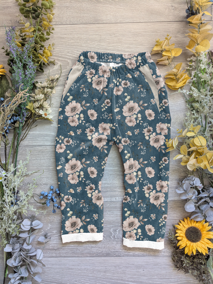 Blue bloom Vintage trousers with elastic in band - Sunshine and Raebows