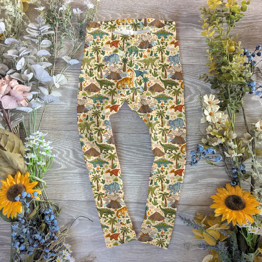 Dinoland Ellie leggings (elasticated) - Sunshine and Raebows