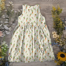 Load image into Gallery viewer, Veggies pinafore dress - Sunshine and Raebows
