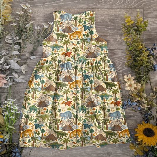 Dinoland pinafore dress - Sunshine and Raebows
