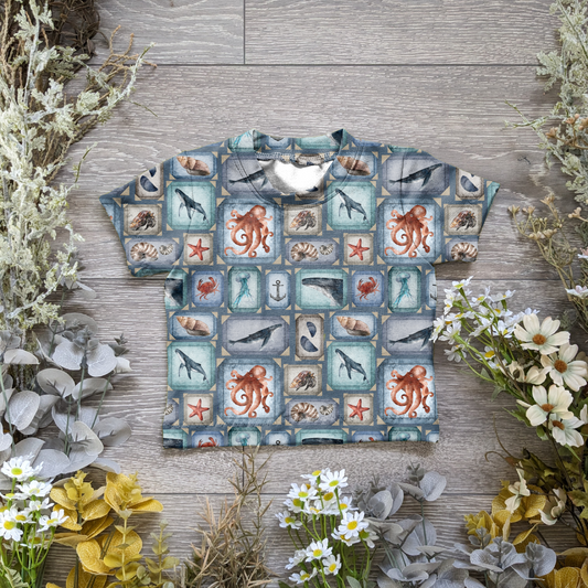 Ocean scrapbook Declan tee - Sunshine and Raebows