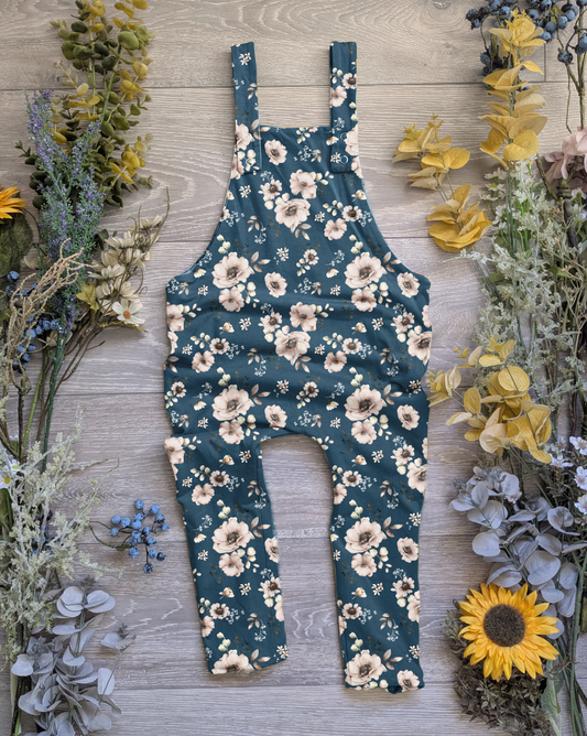 Blue bloom Edith Dungarees - long - Sunshine and Raebows