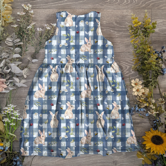 O' little bunny pinafore dress - Sunshine and Raebows
