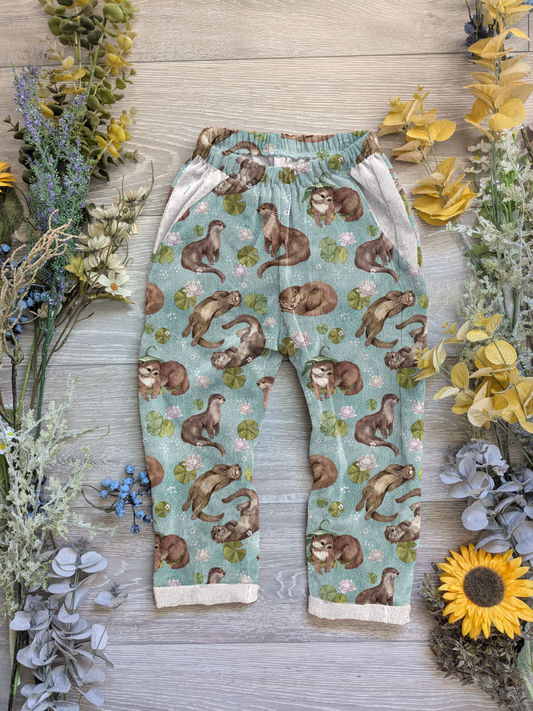 Ottilie the otter Vintage trousers with elastic in band - Sunshine and Raebows