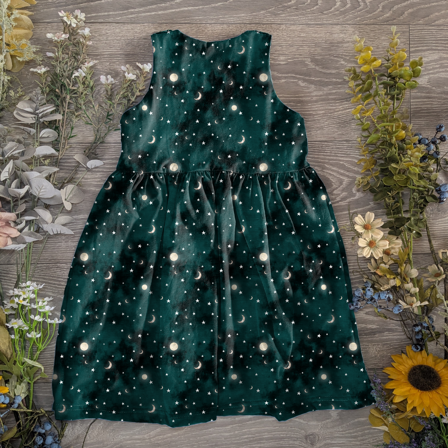 Moon dusk pinafore dress