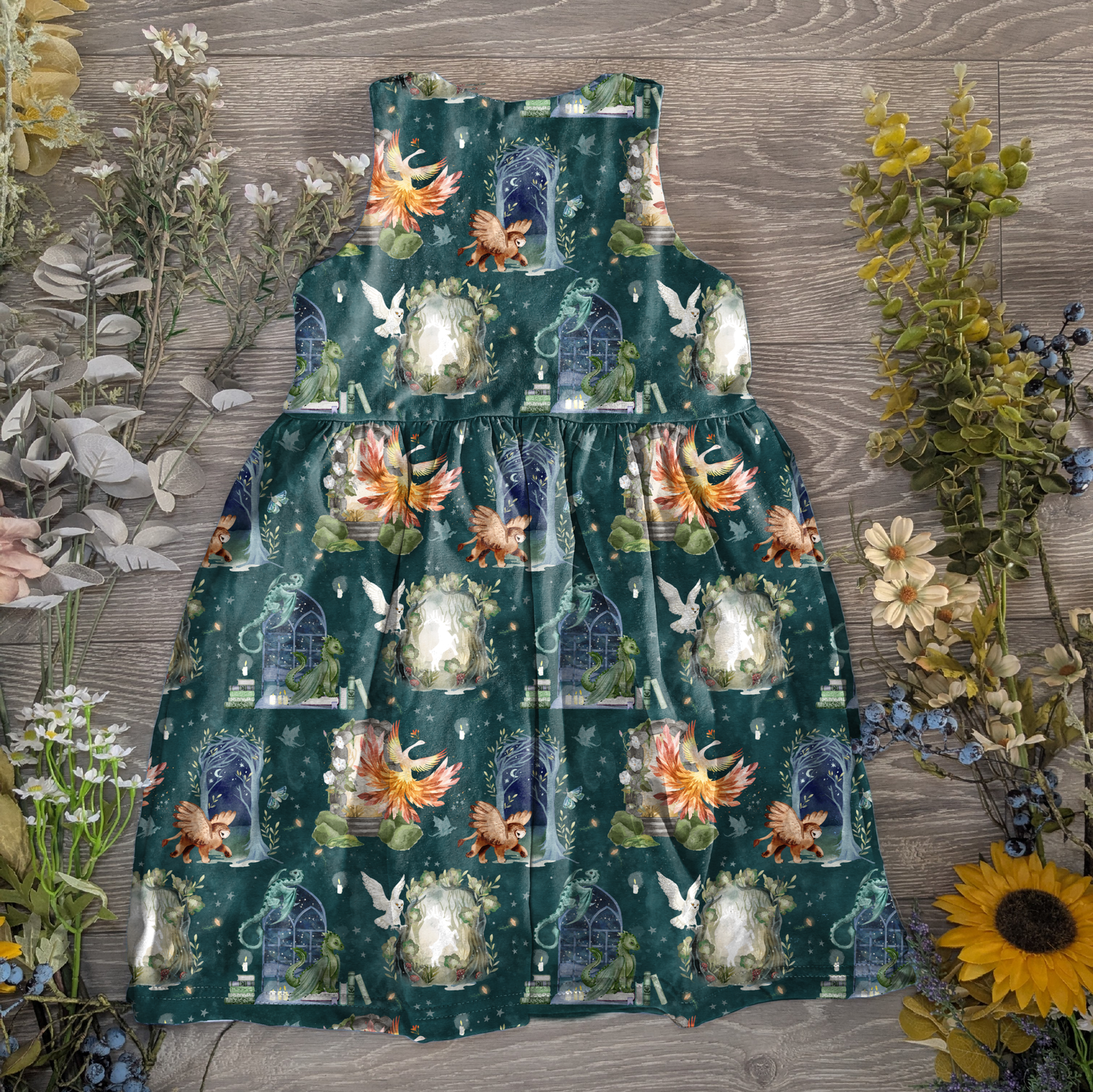 Autumn pinafore dress
