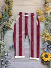 Load image into Gallery viewer, A load of stripes Vintage trousers with elastic in band - Sunshine and Raebows
